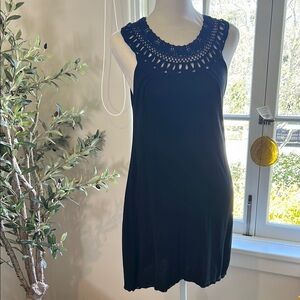 BCBG MaxAzria Crochet Neck Dress